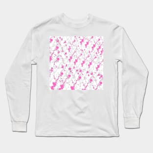 Pink and white Long Sleeve T-Shirt